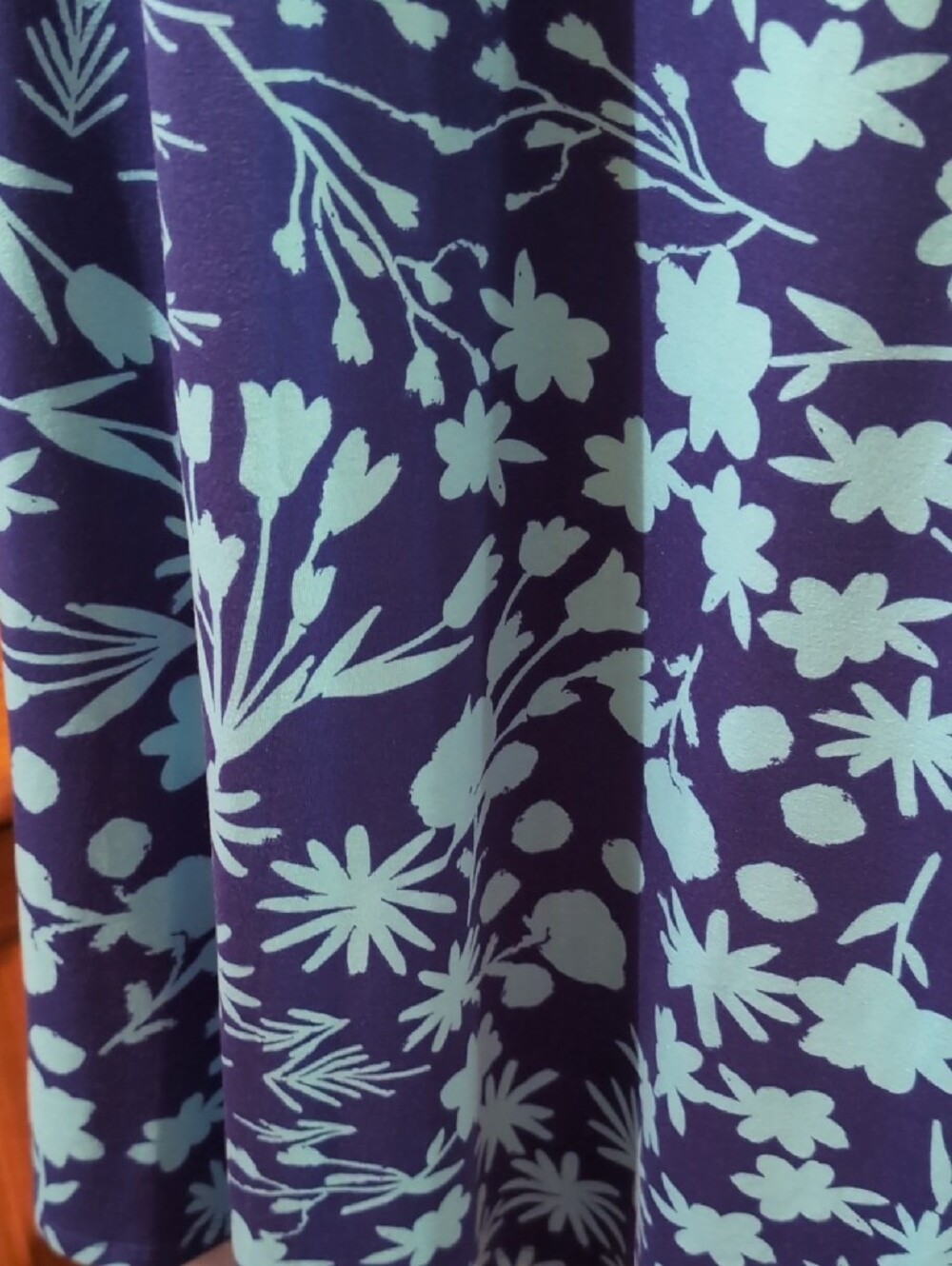Blue Floral/Stripe Lularoe Carly Hi/Lo Hem Dress NWT Size S - Picture 6 of 9